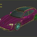 Pink Sleek Sports Car With Black Roof And Stylish Black Wheels