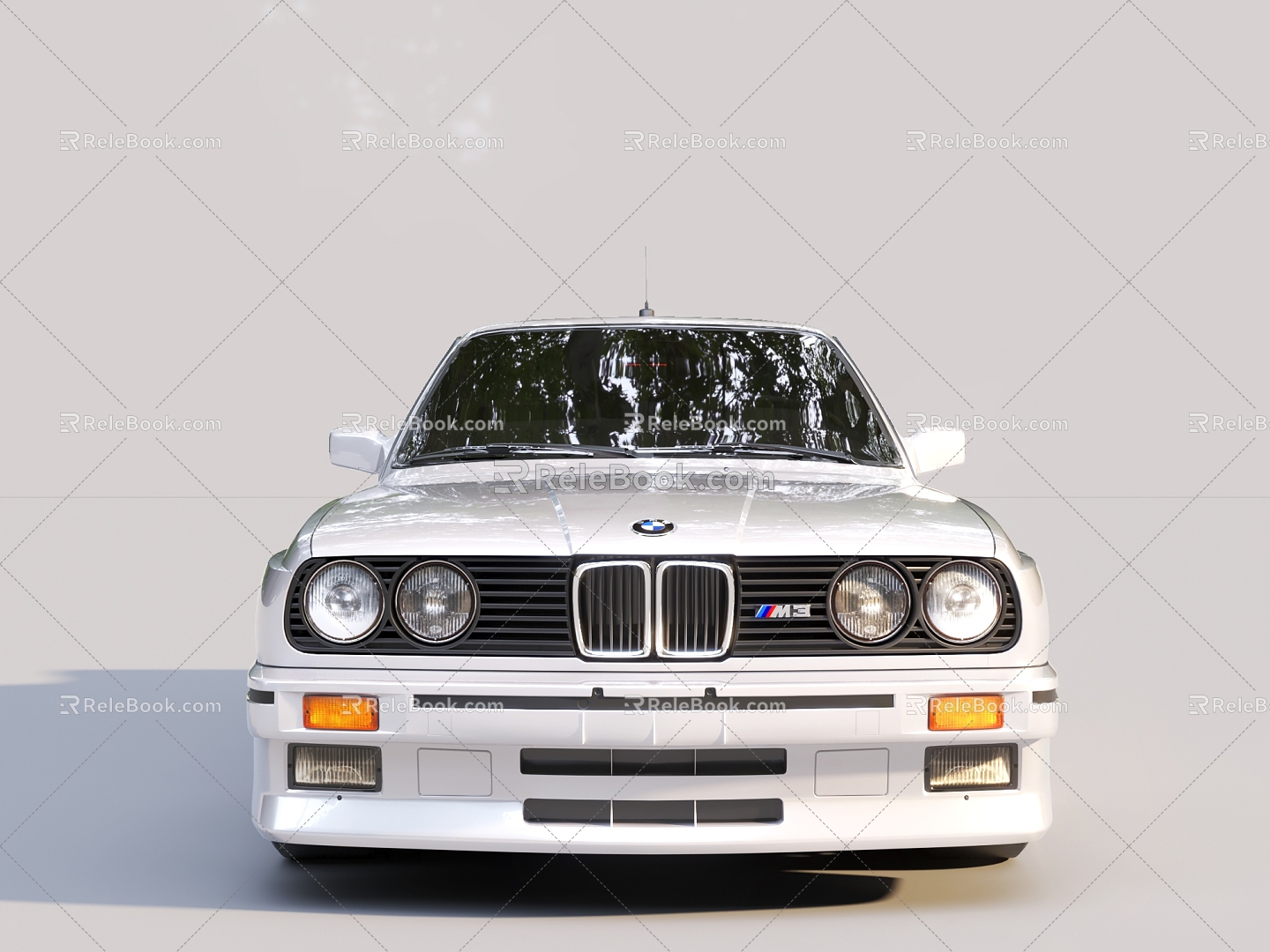 Retro Grey Car sports car BMW Sedan 3d model