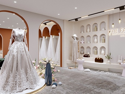 Wedding Dress Shop 3d model