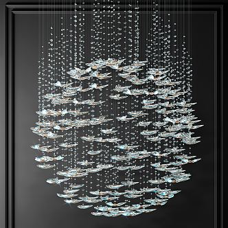 Modern Crystal Chandelier Decorative Crystal Chandelier 3d model