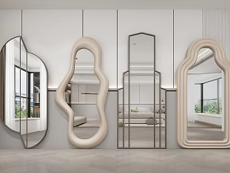 Modern full-length mirror 3d model