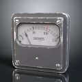 Vintage Metal Thermometer With Dial Display Degrees Scale And Rustic Finish 3d model