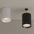 Modern Ceiling Downlight Spotlight with White and Black Cylindrical Design for Interior Lighting