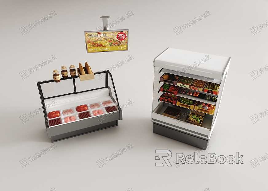 Refrigerated display cabinet fruit shelf display table freezer model