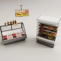 Refrigerated display cabinet fruit shelf display table freezer 3d model