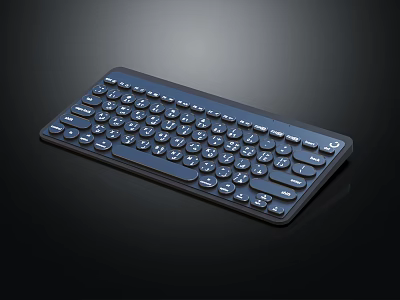 Wireless Computer Keyboard With Slim Design And Full Key Layout 3d model