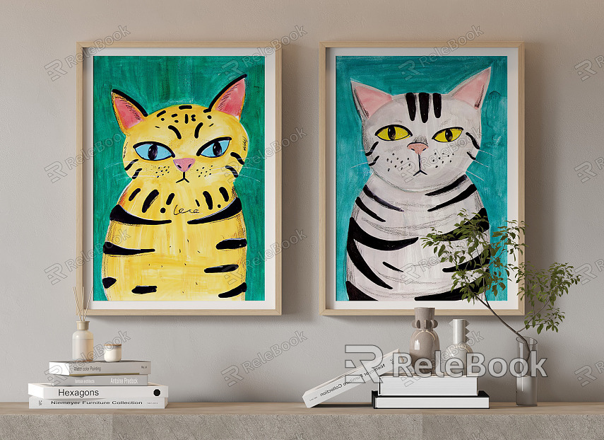 Modern Animal Painting Decorative Hanging Painting model