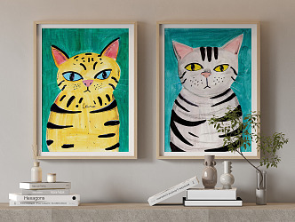 Modern Animal Painting Decorative Hanging Painting 3d model