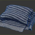 Cozy Knitted Striped Scarf In Beige And Dark Brown For Winter Fashion Accessory