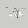 White Lightweight Helicopter Flying In Blue Sky With White Clouds And Clear Structure