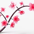 Pink Sakura Decorated Dessert With Soft Texture And Sweet Flavor