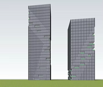 modern office building 3d model