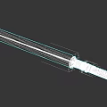 Futuristic Lightsaber Weapon With Glowing Blade And Silver Metallic Hilt