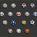 Assorted Soccer Balls As Sports Equipment With Various Colors And Designs