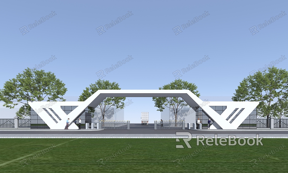 Industrial Park Factory Gate model