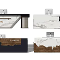 Modern Reception Desk Reception Desk 3d model