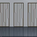 Contemporary Hinged Doors With Intricate Geometric Patterns And Metal Frames