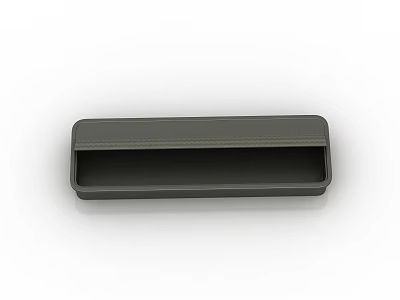 Modern Minimalist Black Furniture Handle With Stitched Seam Design For Cabinets And Drawers 3d model