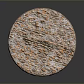 Natural Landscape Featuring Cylindrical Orange Gray Textured Rock With Dark Background Reflection 3d model