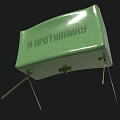 Green Military Weapon Storage Box With Metal Stands And Enemies Text