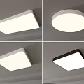 Modern Ceiling Lights With Various Designs Square Round Shapes For Home Interior 3d model