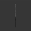 Sharp Fantasy Style Sword With Intricate Black Silver Design And Decorative Metal Hilt