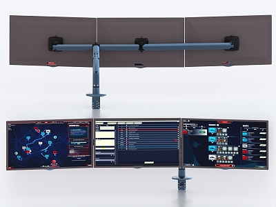 Monitor Computer Screen Monitor Stand Screen Stand Multi-screen 3d model