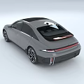 Gray Modern Sedan with Black Roof Sleek Exterior Multi Spoke Wheels and LED Headlights