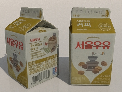 Milk drinks 3d model