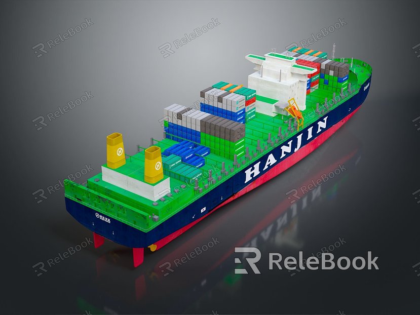 modern cargo ship large cargo ship model