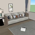 New Chinese-style double sofa 3d model