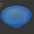 Carved Ceramic Bowl Sculpture With Intricate Textured Rim And Smooth White Interior Artistic Design