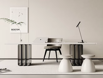 modern desk chair 3d model