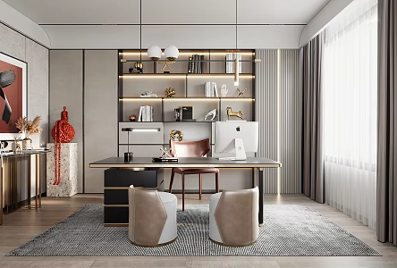 Light Luxury Study 3d model