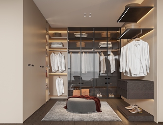 Modern Cloakroom 3d model