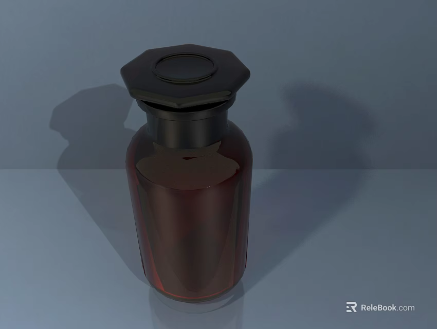 Industrial Equipment Brown Storage Container With Black Lid For Liquid Storage 3d model 