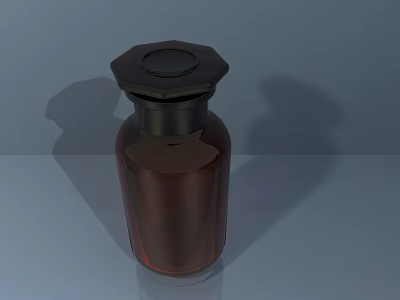 Industrial Equipment Brown Storage Container With Black Lid For Liquid Storage 3d model
