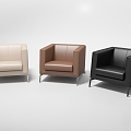 Office Sofa Casual Sofa Single Sofa 3d model