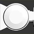Shiny Silver Industrial Motor with Metal Housing Cooling Fins and Mounting Plates