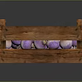 Fresh Purple And White Onions In Wooden Crate For Healthy Eating