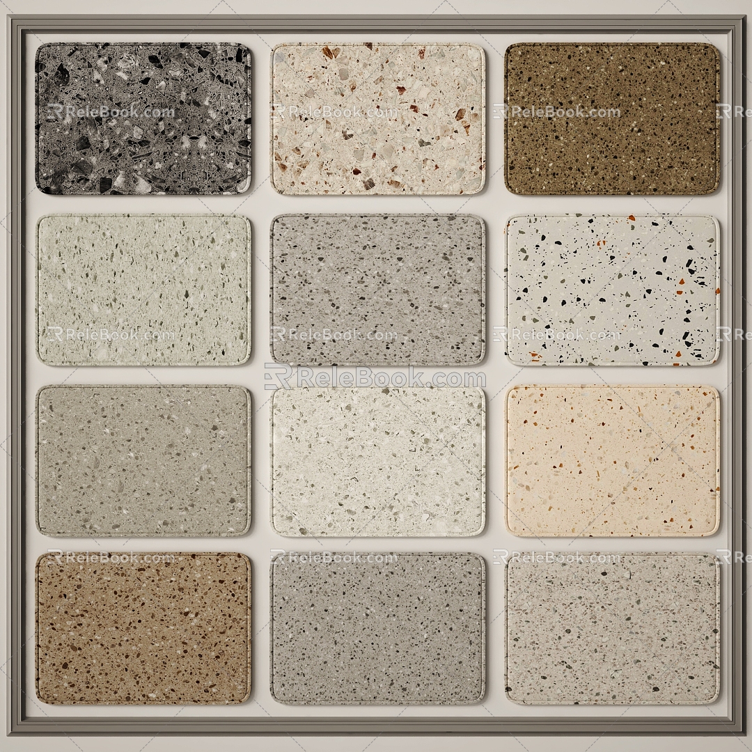 Modern stone terrazzo 3d model