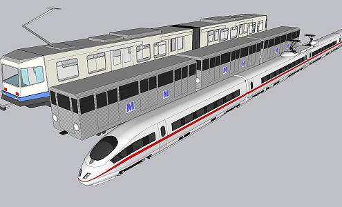 rail car subway 3d model