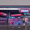 Claw World Shopping Mall Store with Neon Signs and Colorful Dream Catching Machines