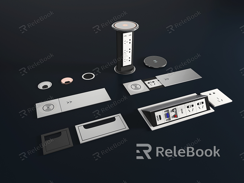 Modern Socket Multi-function Socket Multi-function Table Plug Wireless Charging Outlet Hole model