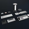 Modern Socket Multi-function Socket Multi-function Table Plug Wireless Charging Outlet Hole 3d model