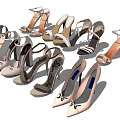Fashionable Women's Shoes Various Styles Heels Sandals and Trendy Designs