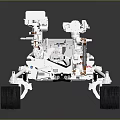 Planetary Exploration Rover Equipped With Mechanical Arm Imaging Cameras And Scientific Instruments