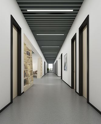 Modern aisle 3d model