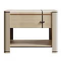 Modern Light Wood Console Table With Sleek Design And Lower Open Shelf 3d model