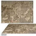 Modern Square Rug Featuring Abstract Texture And Neutral Beige Gray Brown Tones